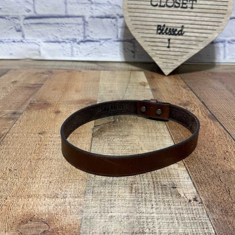 Shyanne Girls Leather Belt Brown Size 22